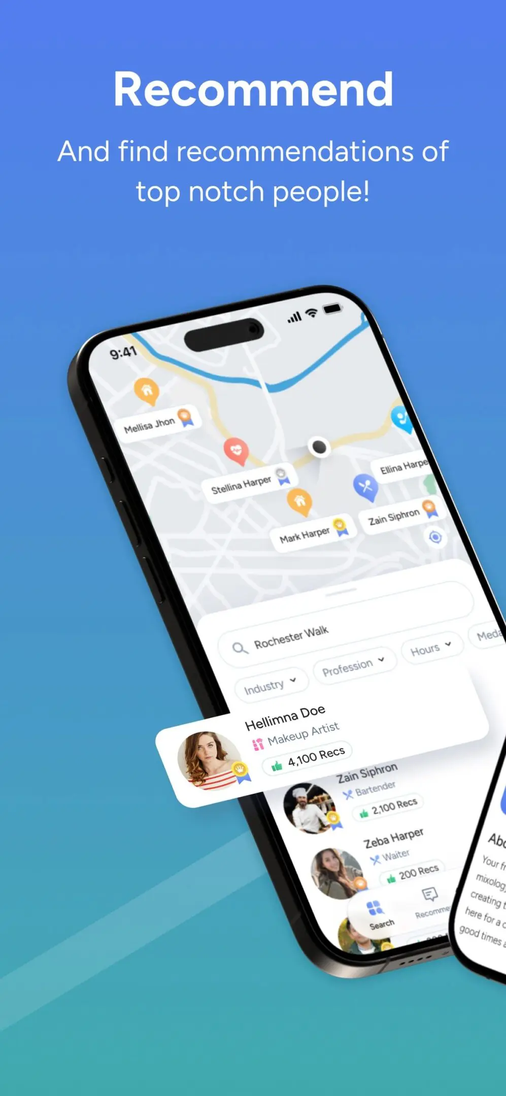 Recommend — find recommendations of top notch people